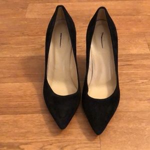 Jcrew black suede heels